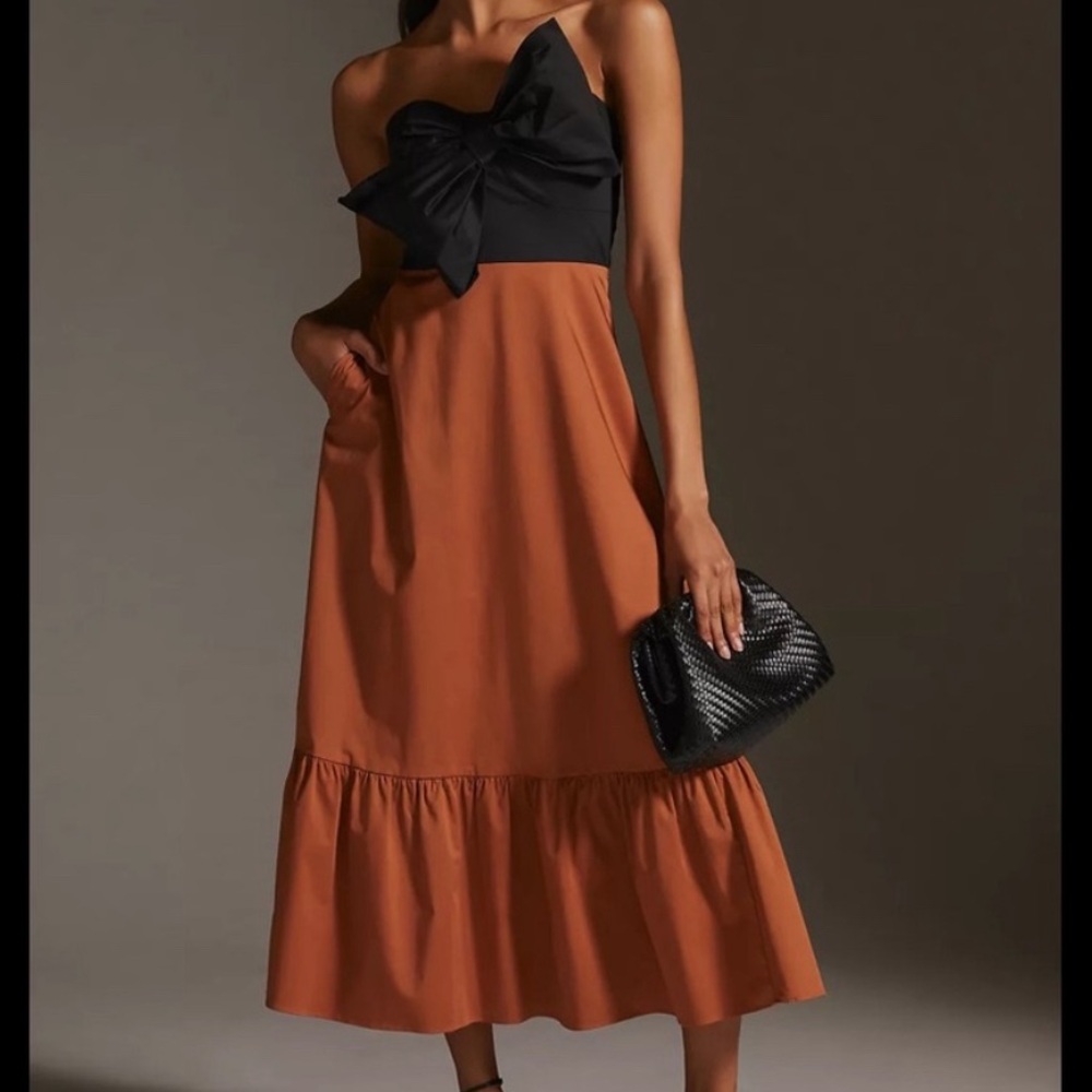Anthropologie Hutch Bow-Tie Maxi Dress - 4P